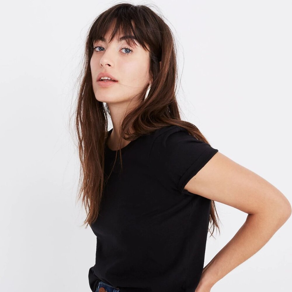 NWOT Madewell Basic Black Tee Size Small